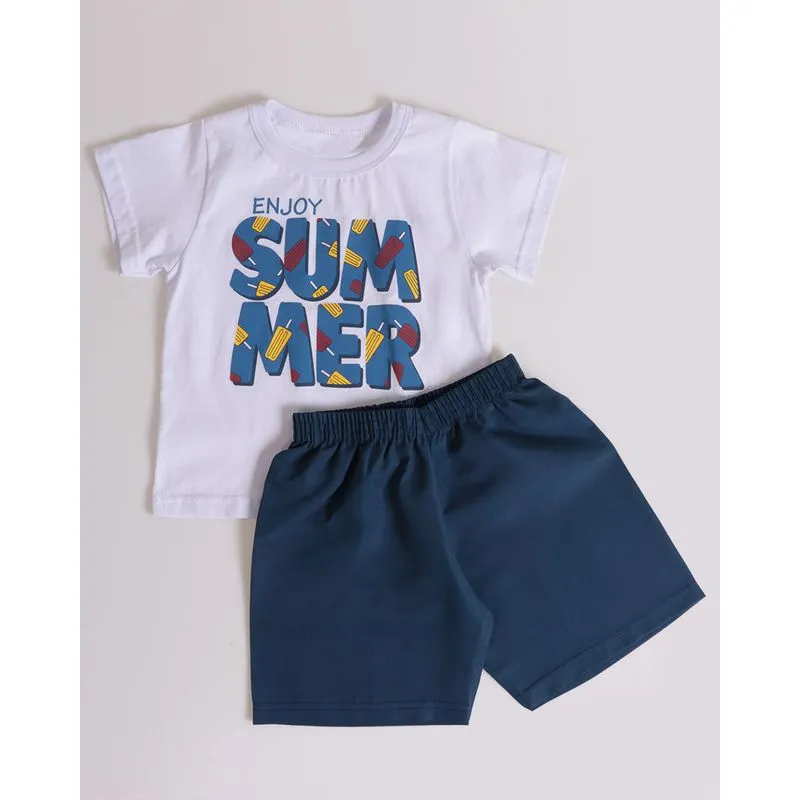 Conjunto Bebê Estampa Sorvetes Branco 3