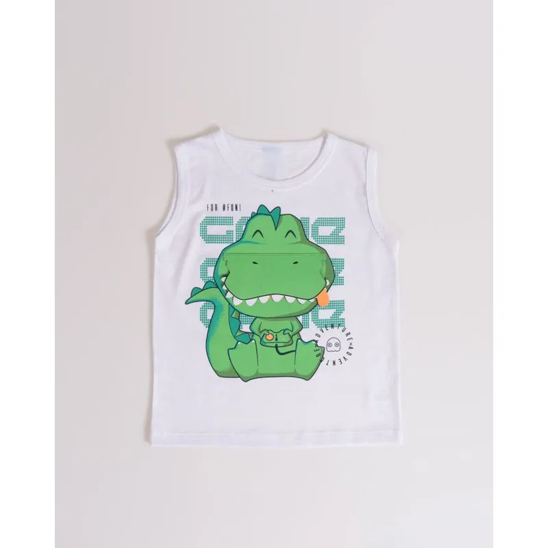 Regata Bebê Interativa Dino Azul 3