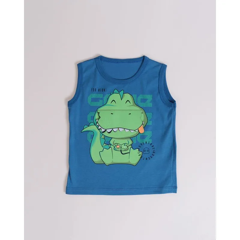 Regata Bebê Interativa Dino Azul 1