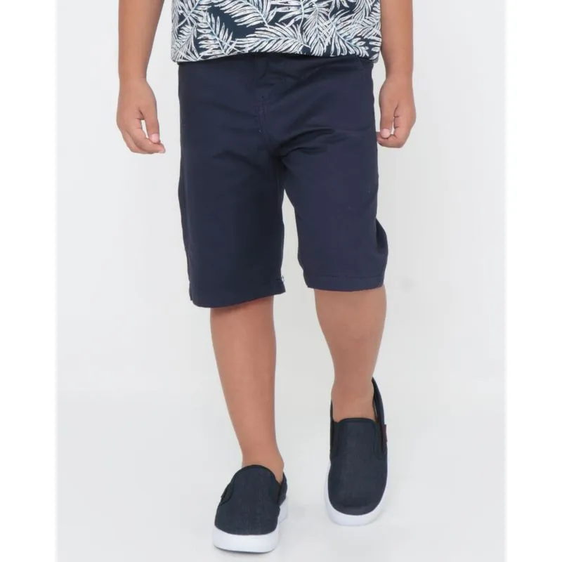 Bermuda Sarja Infantil Azul Marinho 6