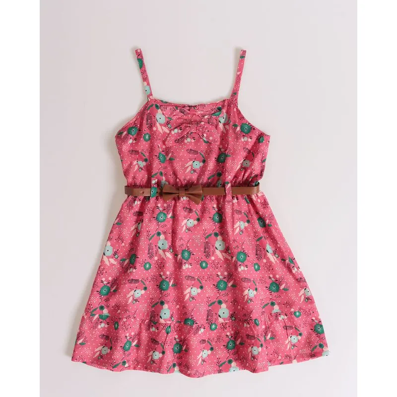 Vestido Bebê Estampa Floral Rosa 1