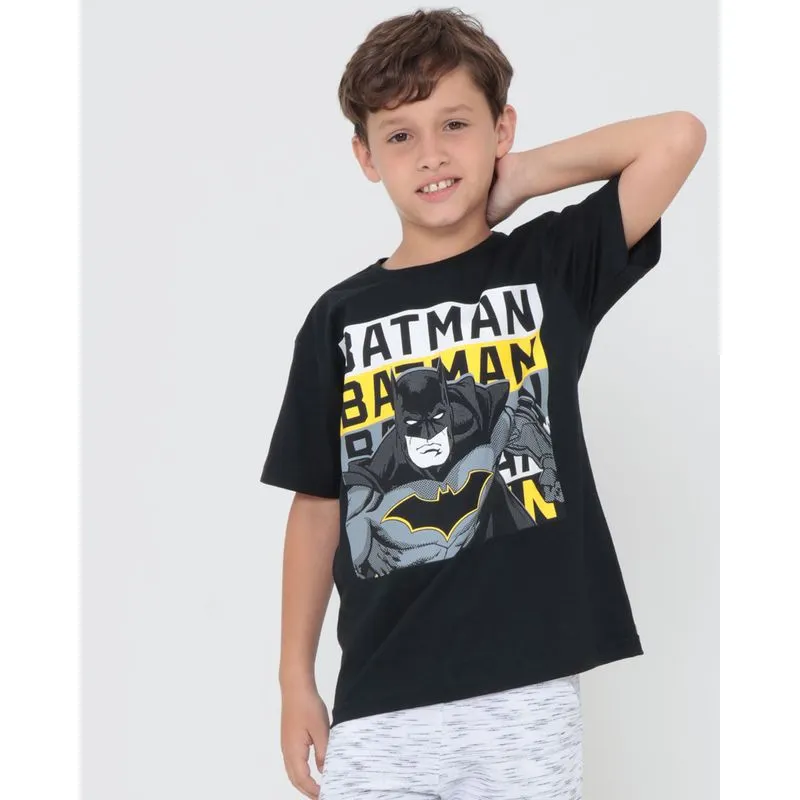 Camiseta Infantil Batman Liga da Justiça Preta 8