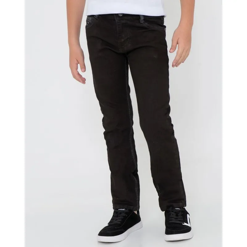 Calça Jeans Infantil Slim Gangster Preta 4