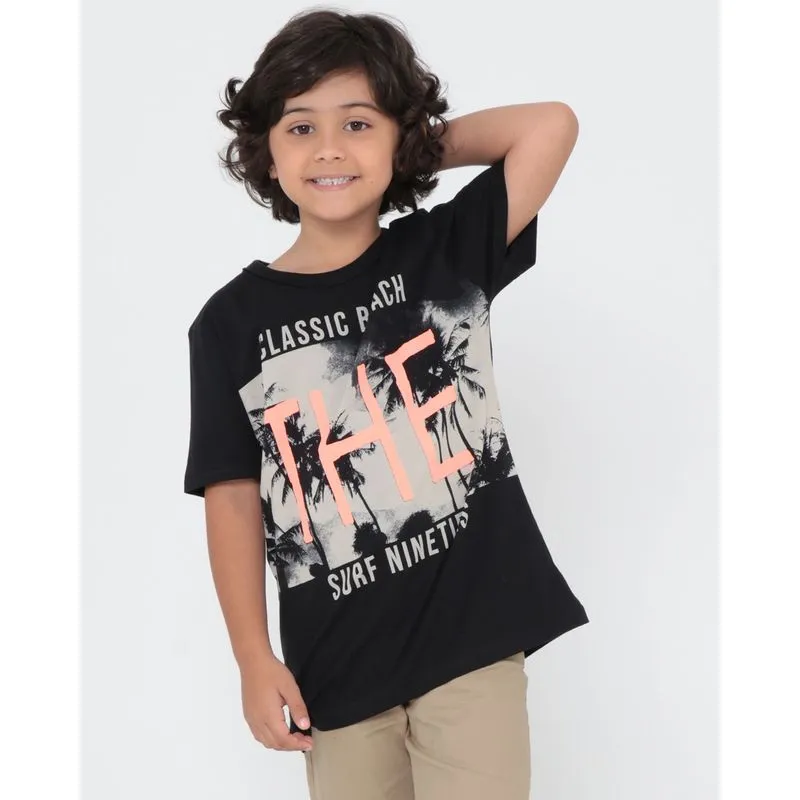 Camiseta Infantil Estampada Preta 4