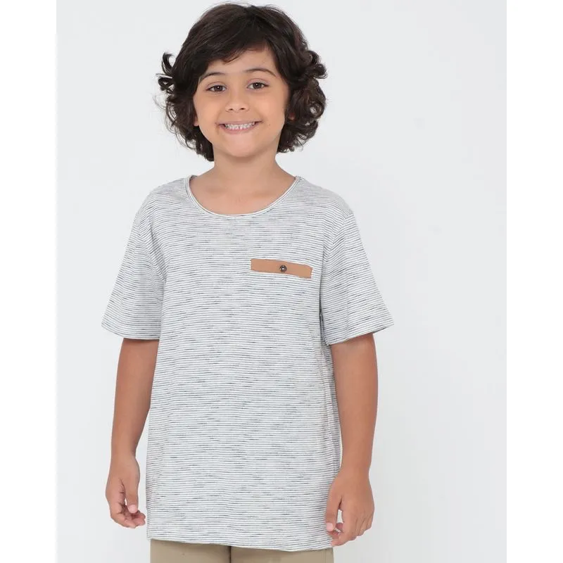 Camiseta Infantil Manga Curta Listrada Off White 8