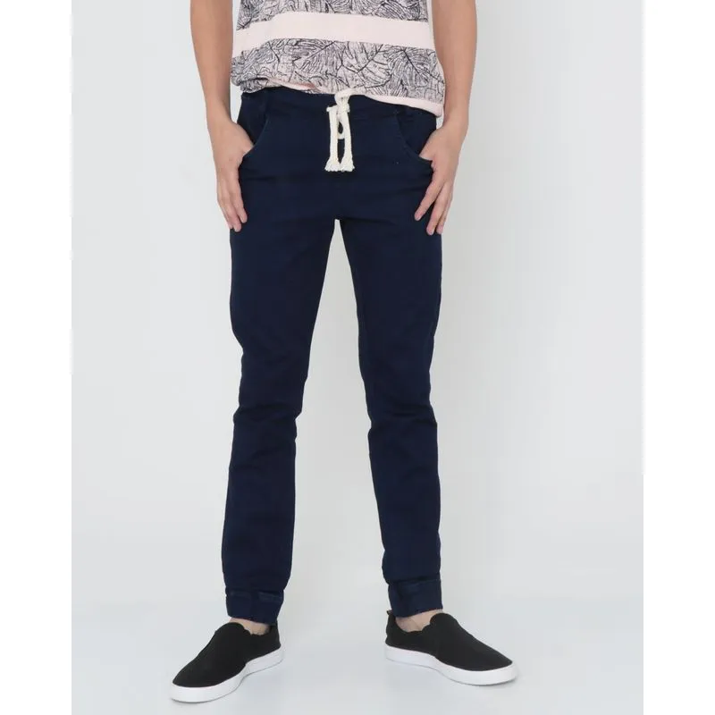 Calça Jeans Jogger Juvenil Azul Escuro 10