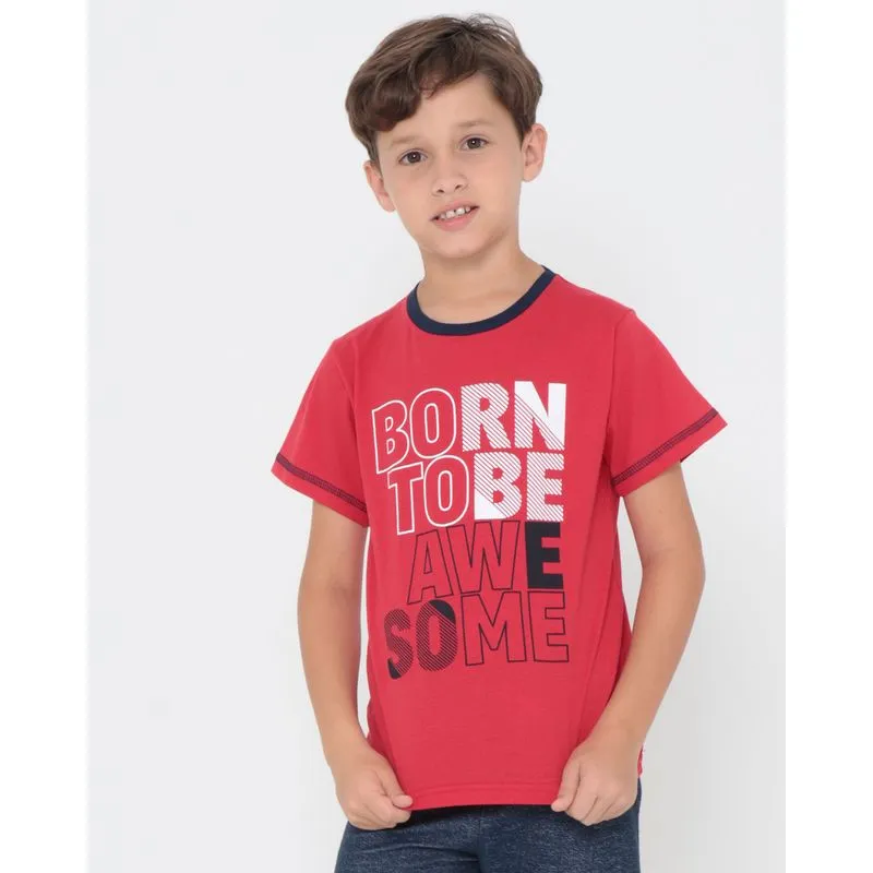 Conjunto Infantil Estampa Escrita Vermelho 8