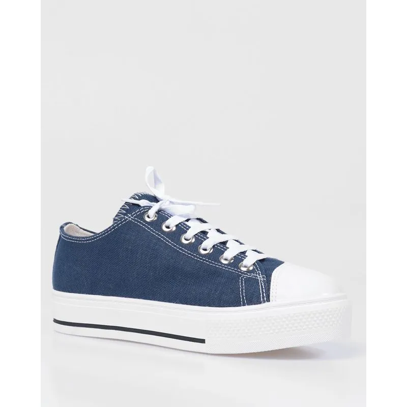 Tênis Feminino Casual Jeans Azul 39