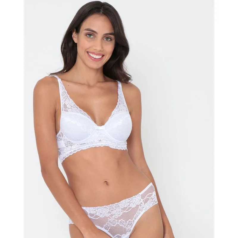 Sutiã Base Bojo Renda Branco 44