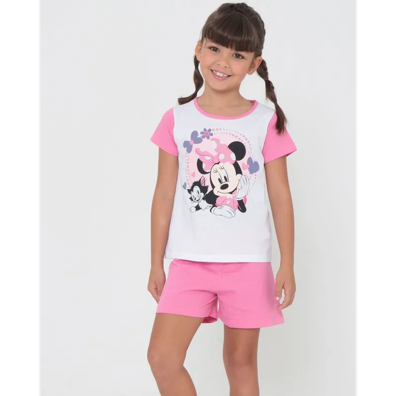 Pijama Infantil Minnie Mouse Branco 4