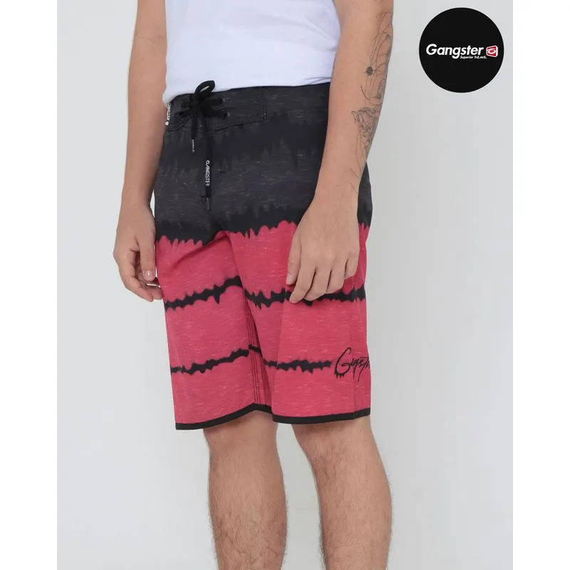 Bermuda Juvenil Surf Estampada Gangster Preta 12