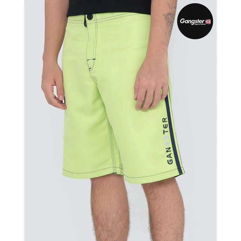 Bermuda Juvenil Surf Com Faixa Lateral Gangster Neon Verde 16