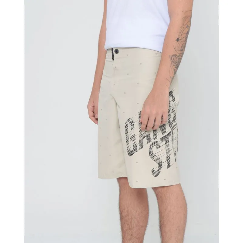 Bermuda Juvenil Surf Estampada Gangster Bege 10