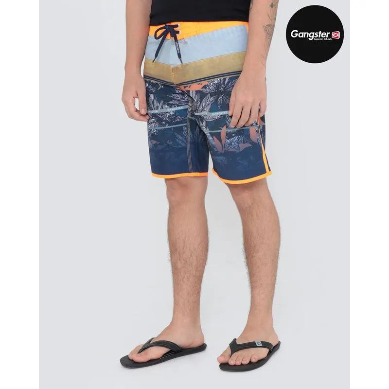 Bermuda Juvenil Gangster Estampa Floral Laranja 16