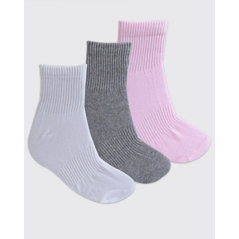 Kit 3 Pares de Meia Soquete Cinza 34 A 39