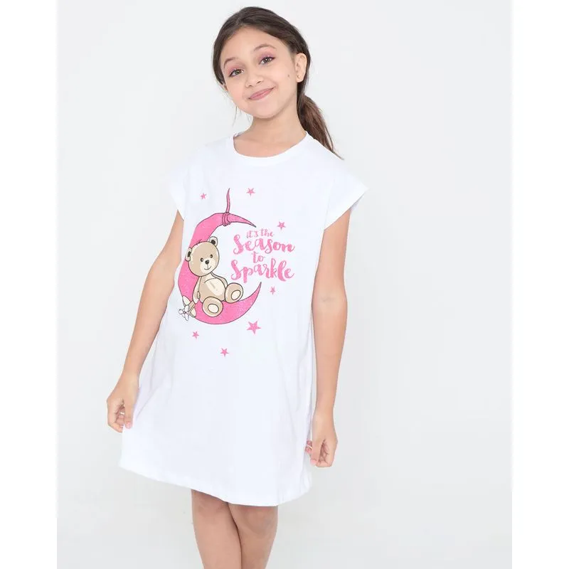 Camisola Infantil Ursinho Branca 4