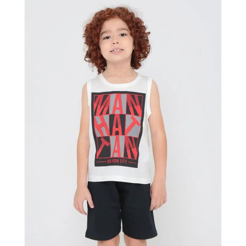 Conjunto Infantil Regata Estampado Off White 4