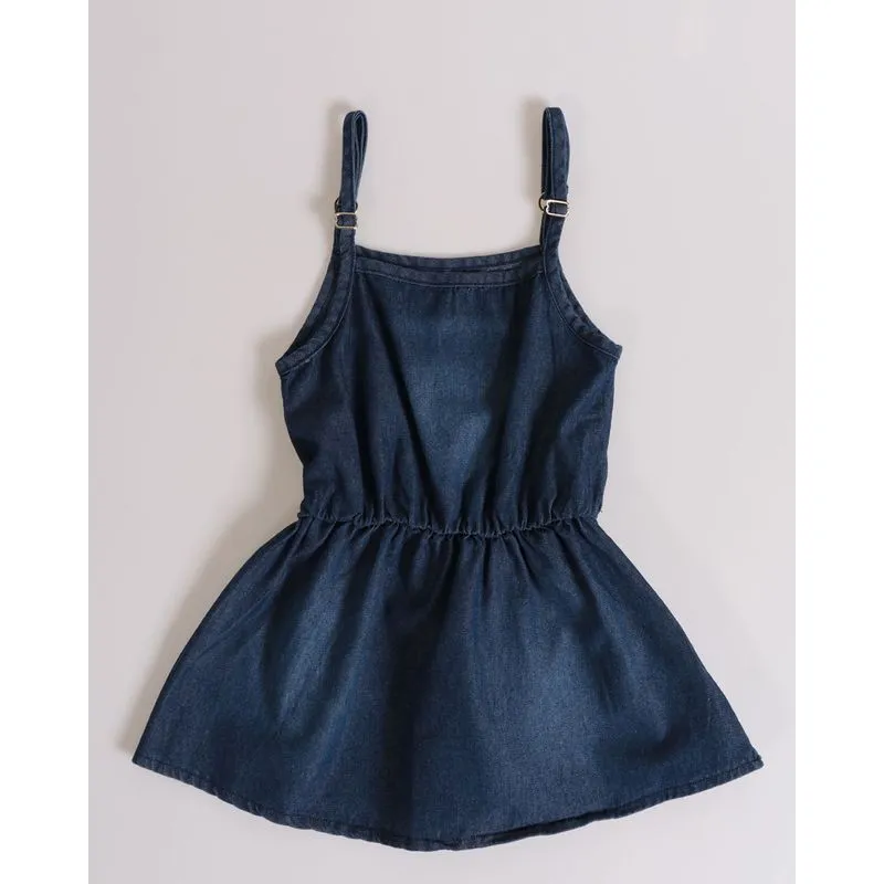 Vestido Jeans Bebê de Alcinha Azul 2