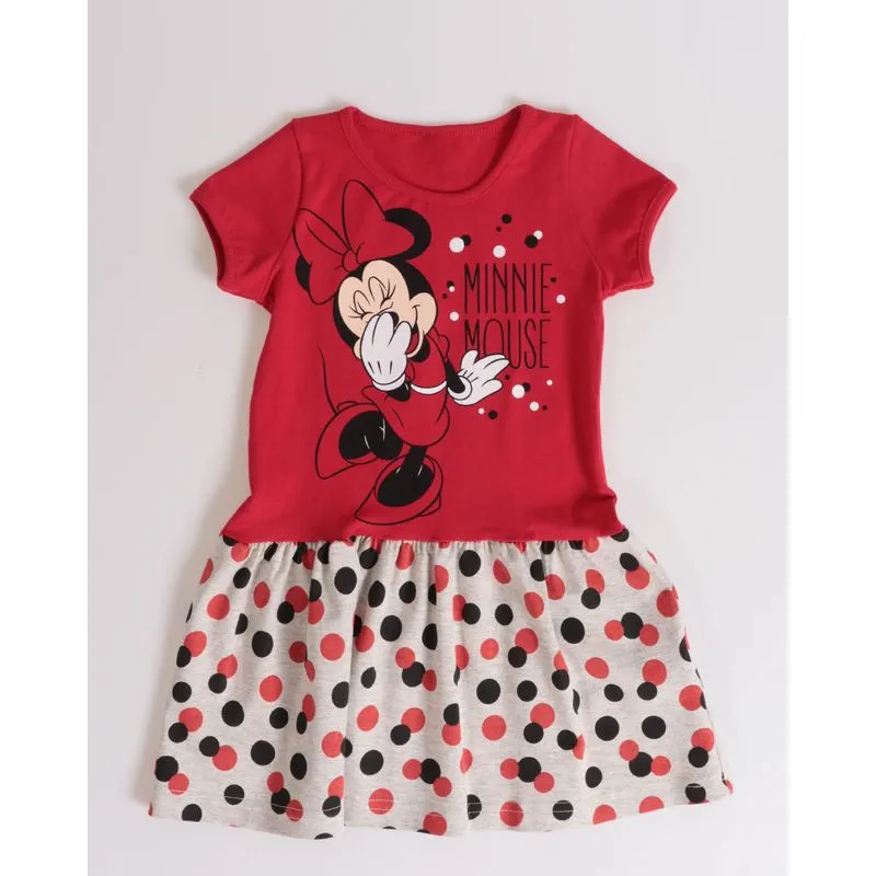 Vestido Bebê Poá Minnie Disney Vermelho 3