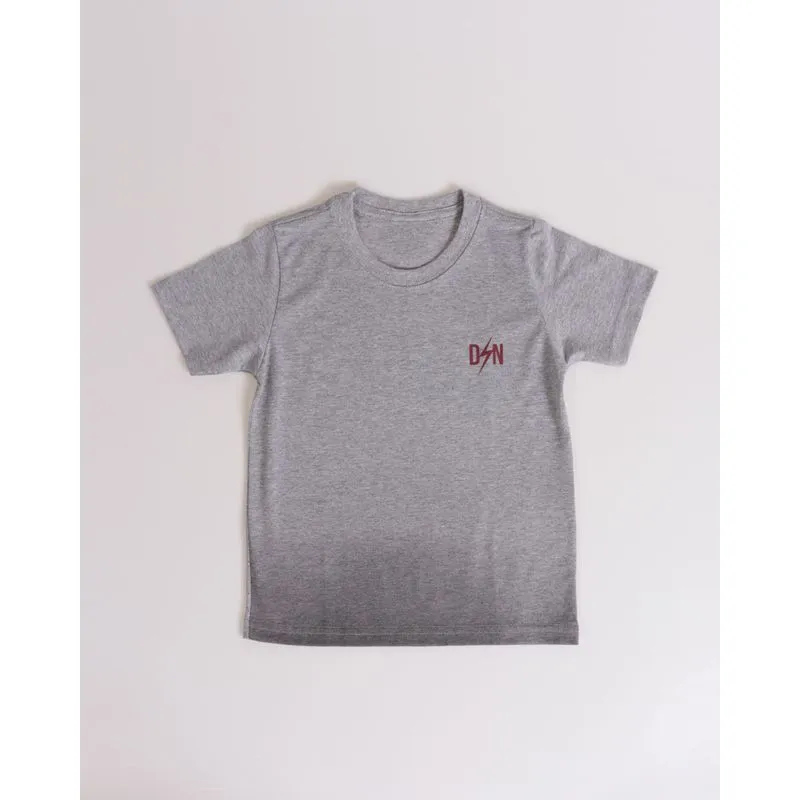 Camiseta Bebê Básica Mescla Cinza Claro 2