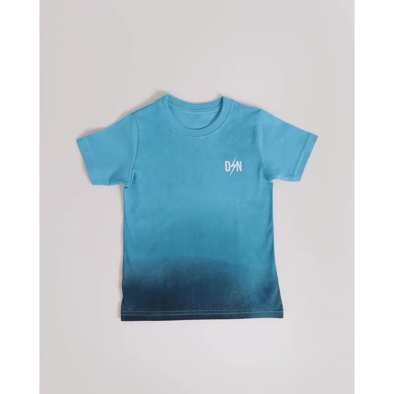Camiseta Bebê Básica Degradê Azul Claro 2