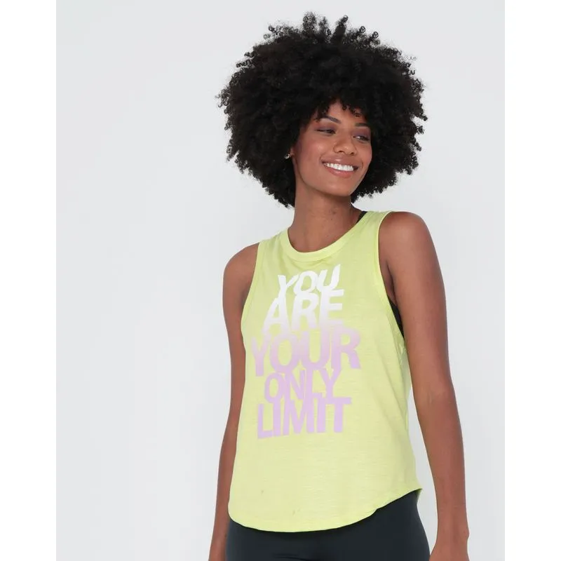 Regata Feminina Soltinha Estampada Neon Fitter Verde GG
