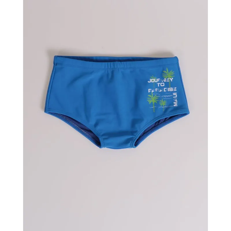 Sunga Infantil Estampa Coqueiros Azul 6