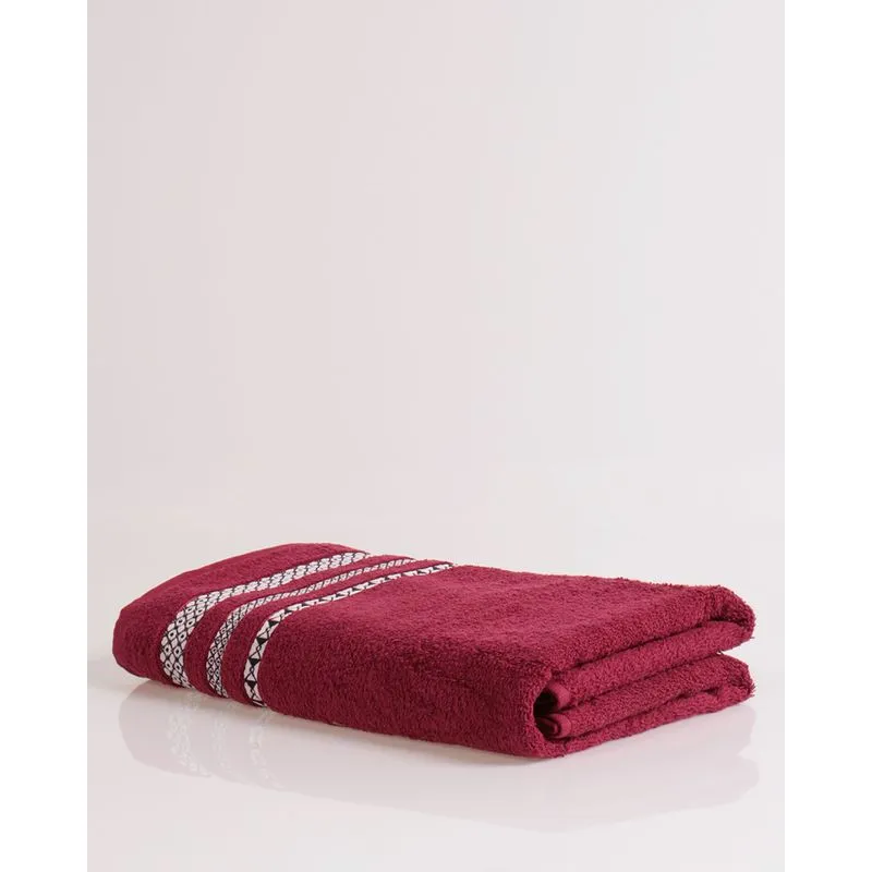 Toalha De Banho Jacquard Dohler Vinho UN
