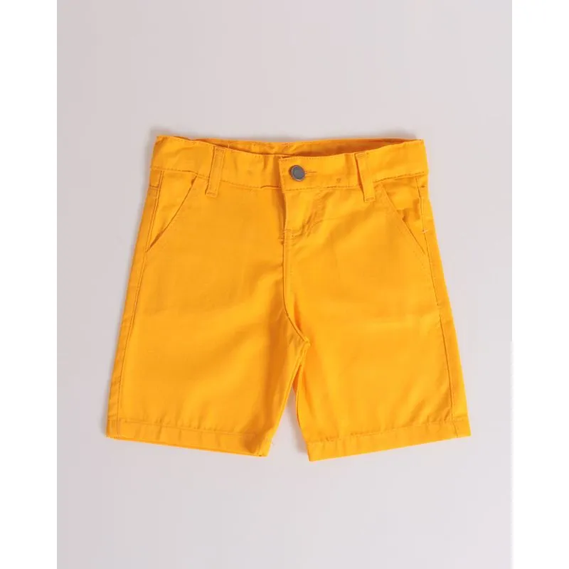 Bermuda Sarja Bebê Amarelo 2