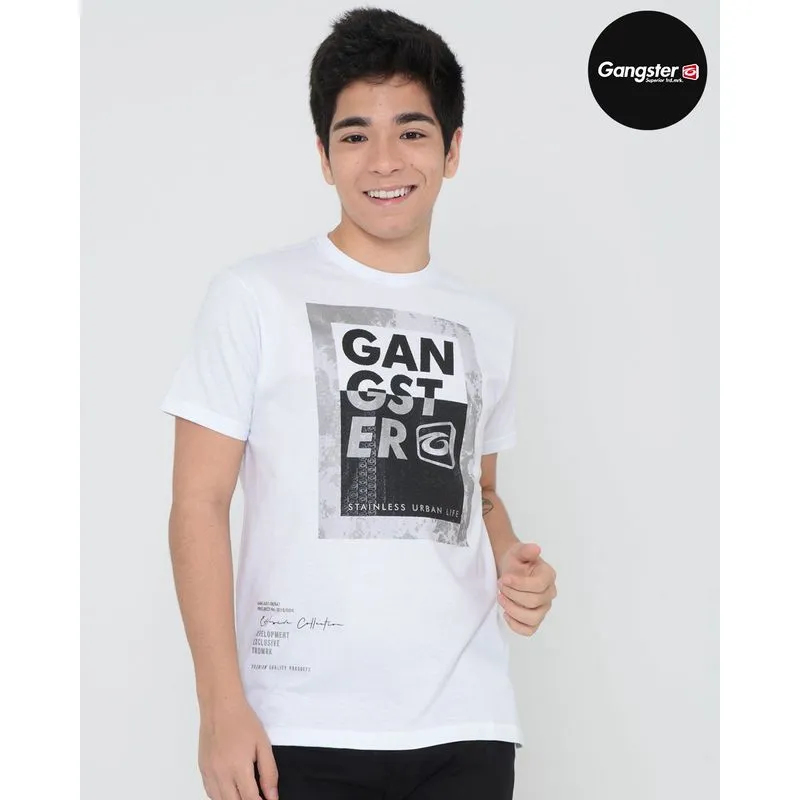 Camiseta Juvenil Gangster Branca 16