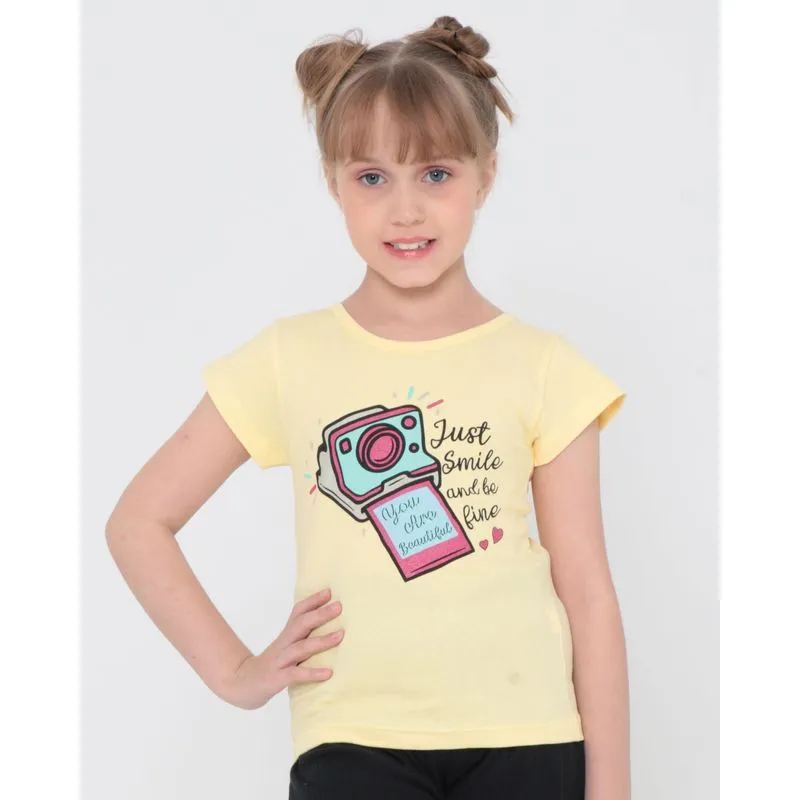 Blusa Infantil Estampa Câmera Amarela 4