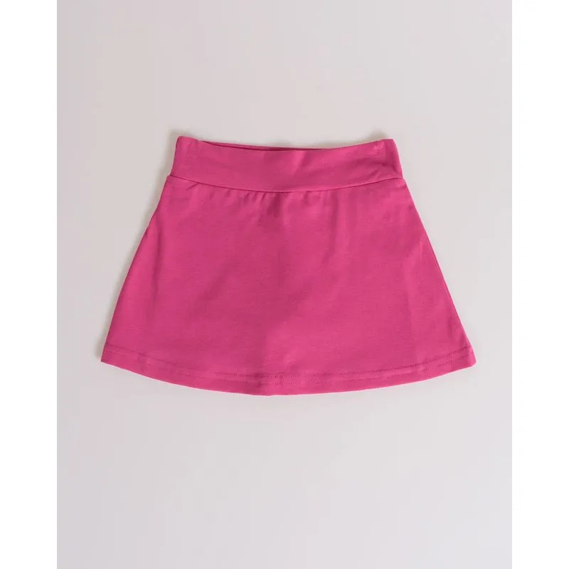 Short Saia Bebê Liso Rosa Pink 3