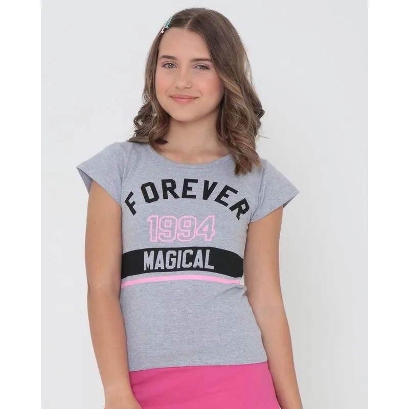 Blusa Juvenil 1994 Mescla Cinza Claro 14