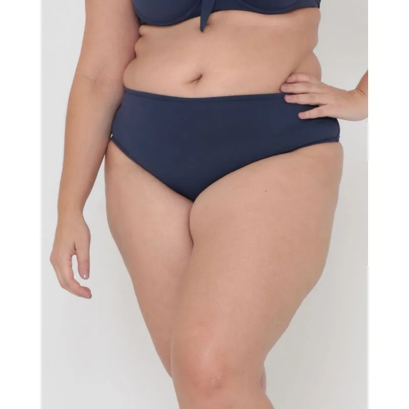 Biquíni Avulso Plus Size Calcinha Alta Azul Marinho 48