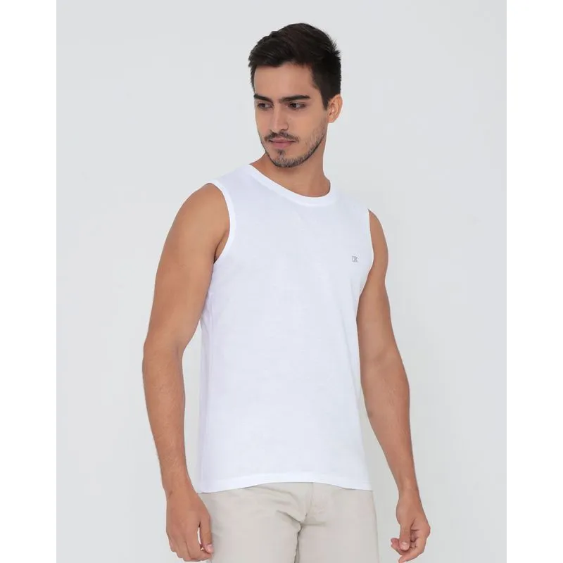 Regata Masculina Básica Branca M
