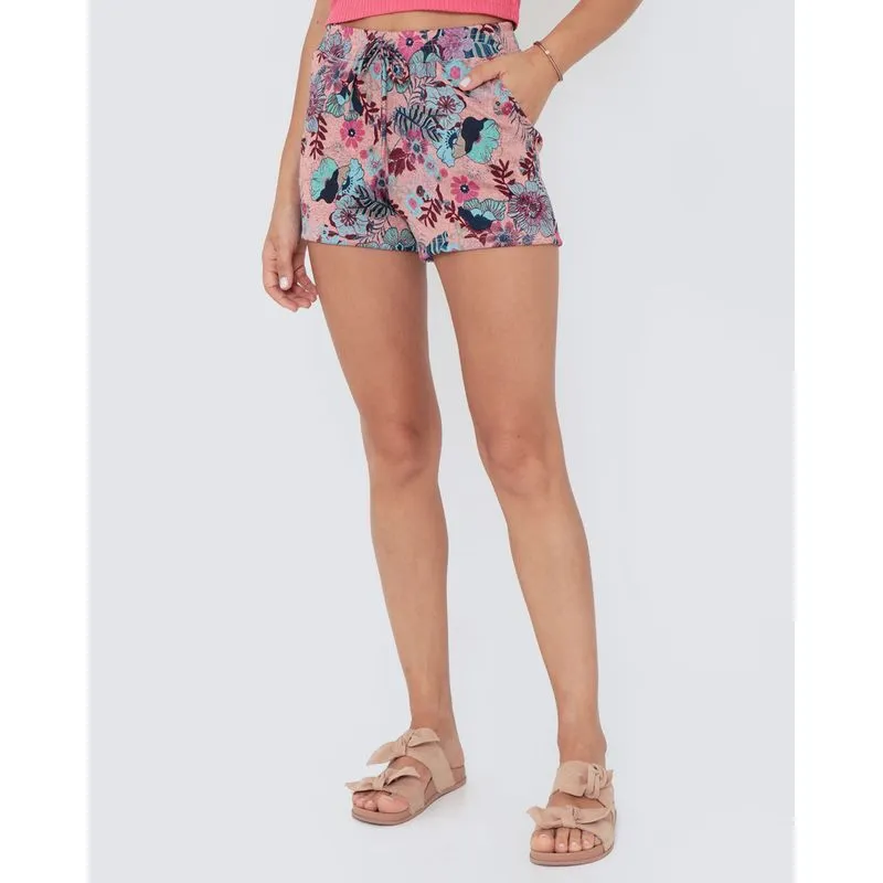 Short Em Malha Estampa Floral Rosa M