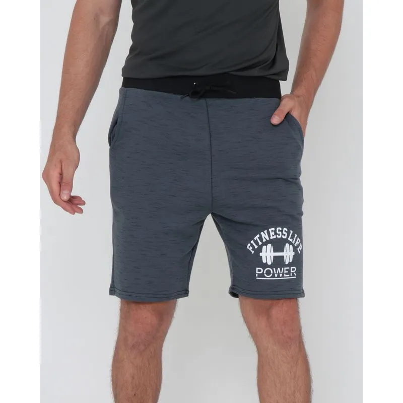 Bermuda Esportiva Masculina Moletinho Cinza Escuro M