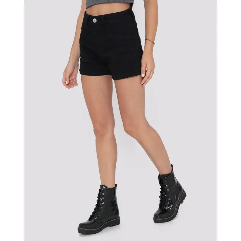 Short Jeans Básico Preto 42