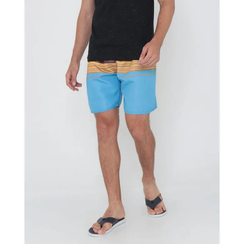 Bermuda Masculina De Praia Estampa Listras Azul Claro P