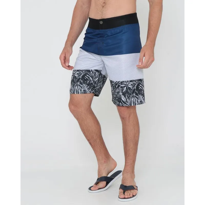 Bermuda Masculina Surf Estampa Floral Azul Marinho 44