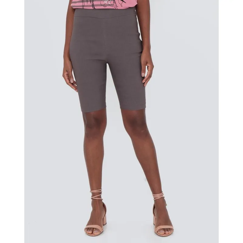 Bermuda Feminina Bengaline Marrom G