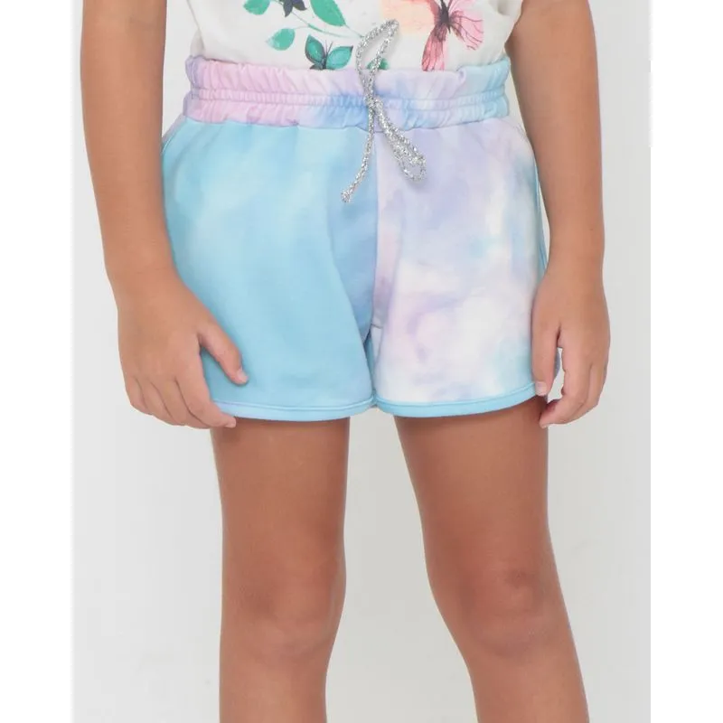Short Infantil Boxer Estampa Tie Dye Azul 8