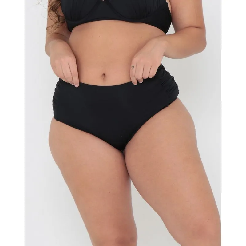 Biquíni Avulso Calcinha Alta Plus Size Preto 50