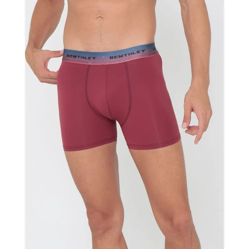 Cueca Boxer de Poliamida Vinho M