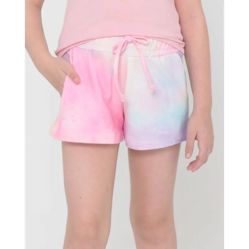 Short Infantil Tie Dye Rosa 8
