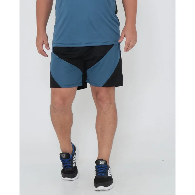 Bermuda Esportiva Plus Size Recorte Preta G1
