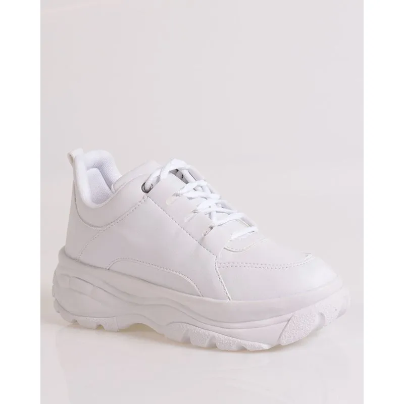 Tênis Feminino Casual Chunky Branco 33
