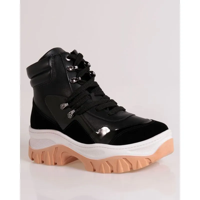 Tênis Feminino Cano Alto Chuncky Sneaker Vizzano Preto 34