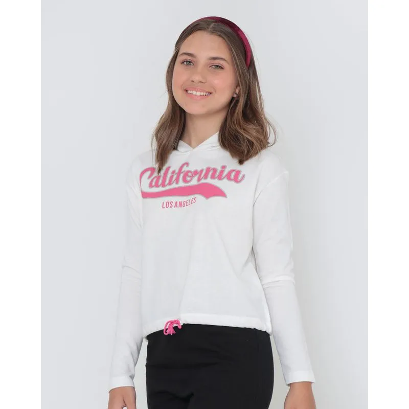 Blusão Juvenil Moletom Estampa Frontal Off White 14