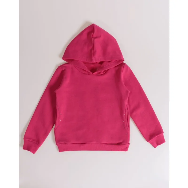 Blusão Bebê Moletom Capuz Rosa 3